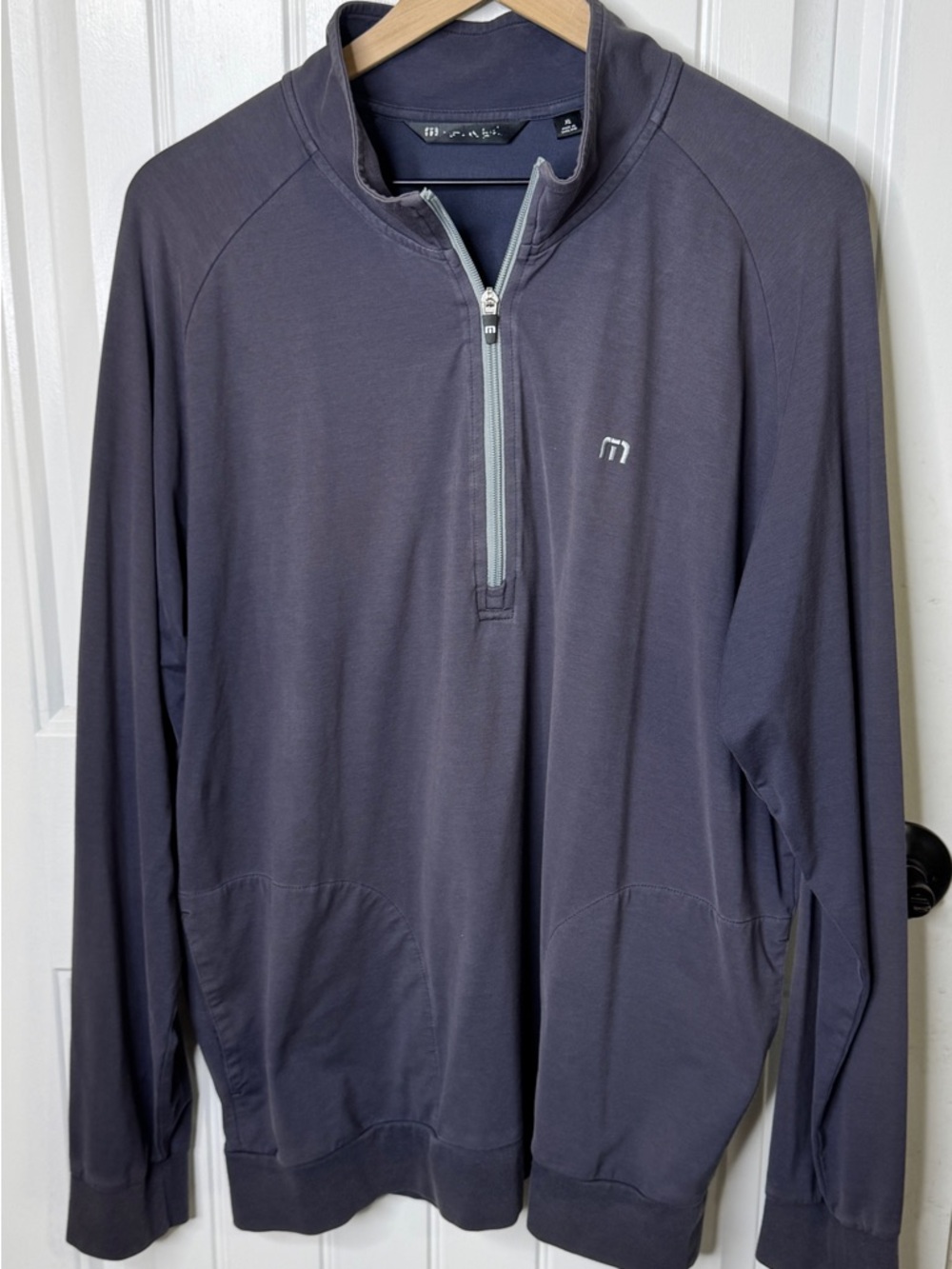 TravisMathew Quarter Zip Pullover Men’s XL Gray Performance Golf Lightweight
